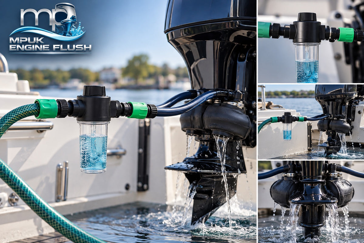 Clean modern outboard engine
